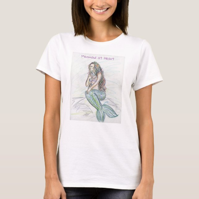 Camiseta Sereia em Rock Fairytales Fantasy Art T-Shirts (Frente)