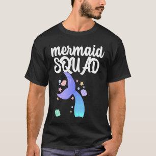 Camiseta Sereia Esquadrão de Aniversários para a Festa Mãe