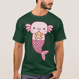 Camiseta Sereia-Exolotl-Cor-de-rosa-branca, que segura o St