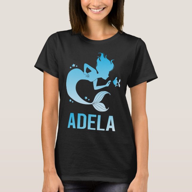 Camiseta Sereia Feliz - Nome Adela (Frente)