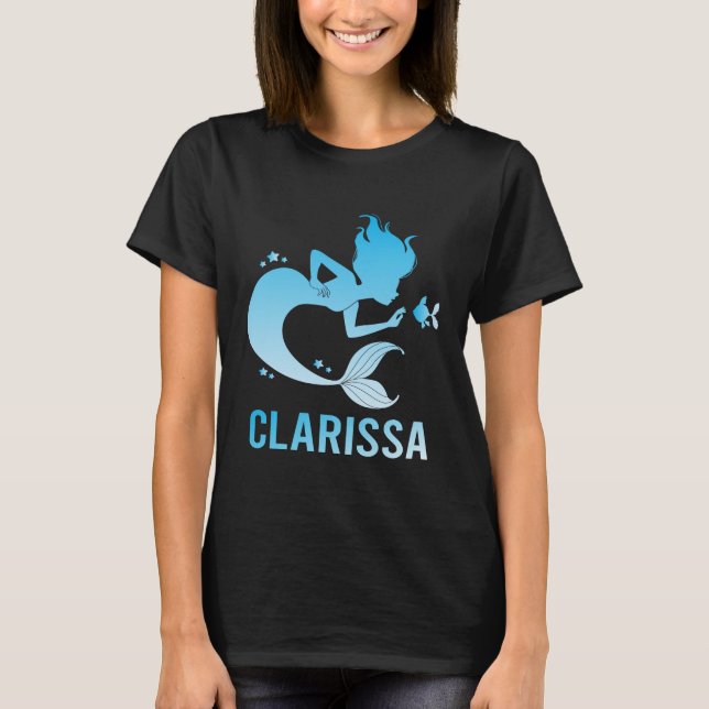 Camiseta Sereia Feliz - Nome Clarissa (Frente)