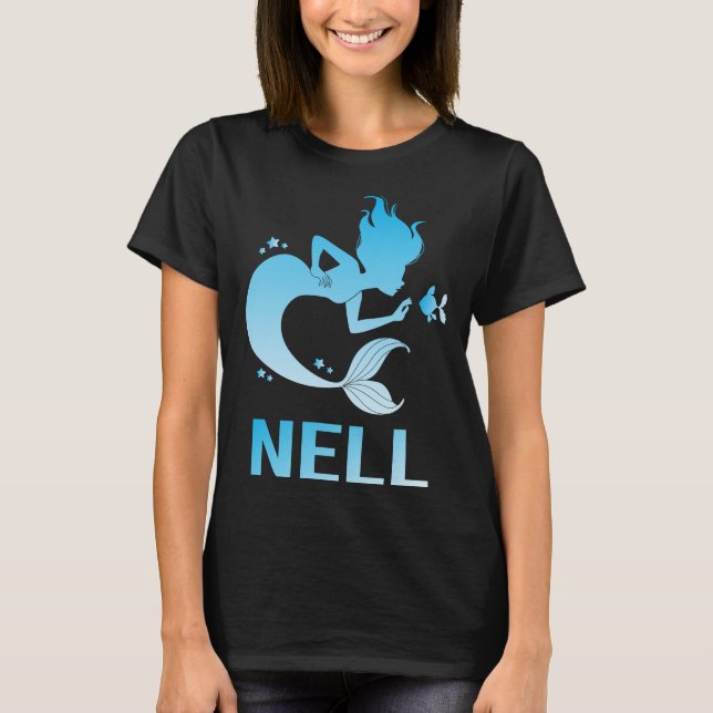 Camiseta Sereia Feliz - Nome da Nell (Frente)