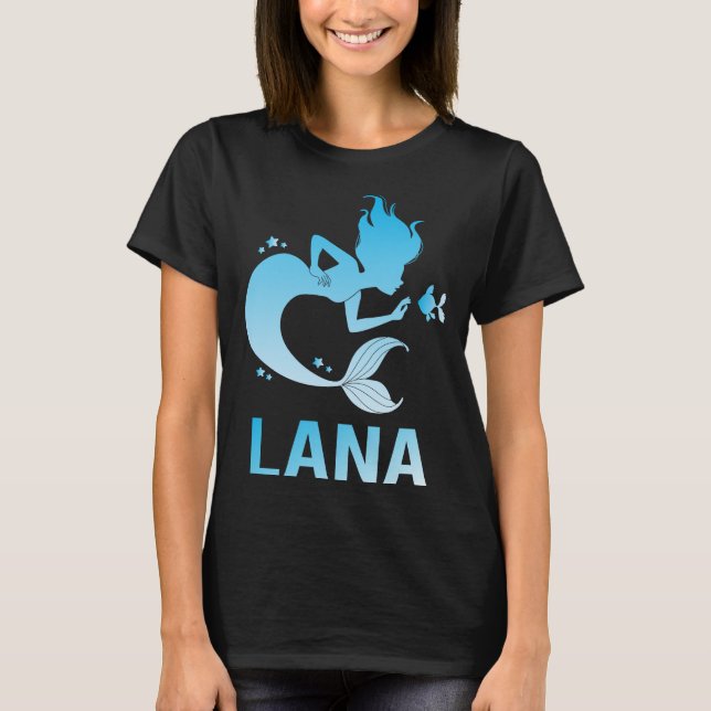 Camiseta Sereia Feliz - Nome Lana (Frente)