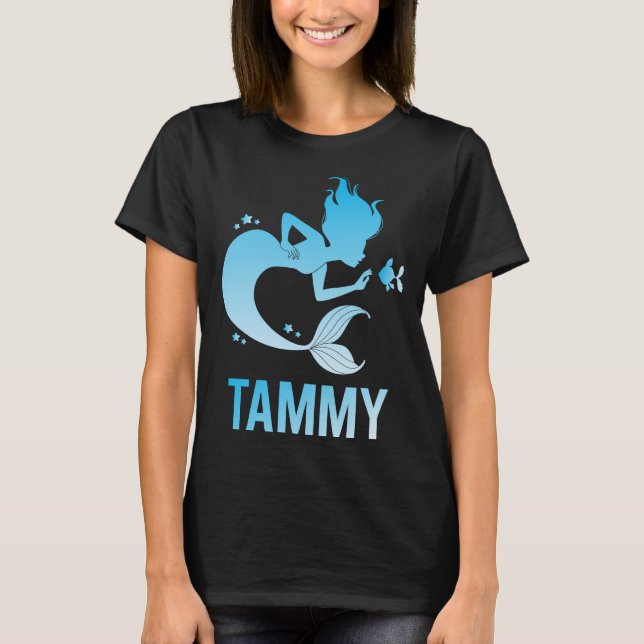 Camiseta Sereia Feliz - Nome Tammy (Frente)