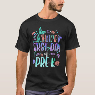 Camiseta Sereia Feliz Primeiro Dia De Meninas Pré-Parceiras