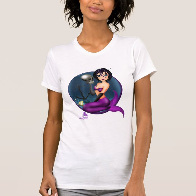 Camiseta Sereia gótico por Nicole na cor (Frente)