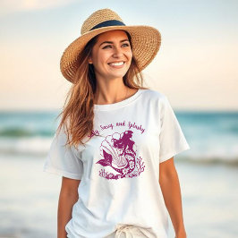 Camiseta Sereia Havaiana-Salty, Sassy e Splashy