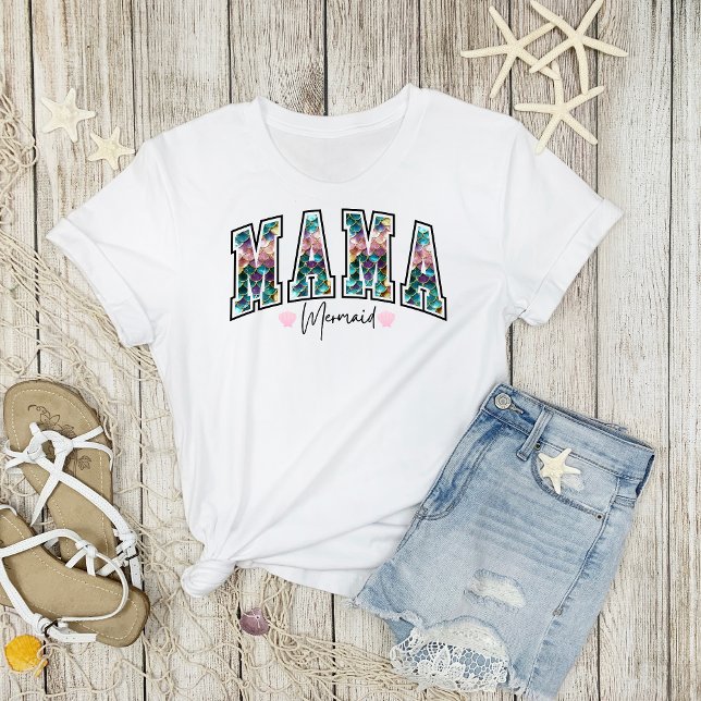 Camiseta Sereia Mamãe Engraçada Mamãe Mãe Matando Família (Mermaid mama shirt)