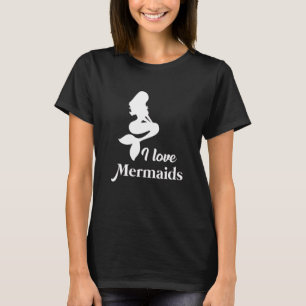 Camiseta Sereia Menina Sereia Sereia Mar Engraçada Noite Pr