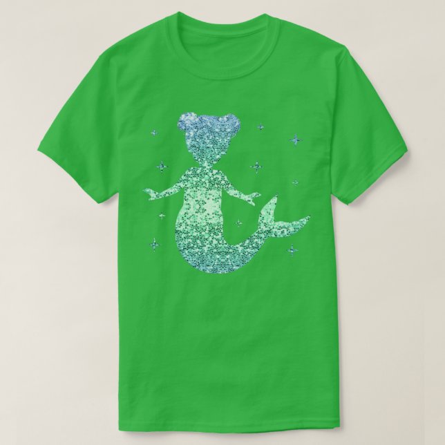 Camiseta Sereia Meninas Dão Sereia Glitter 32 (Frente do Design)