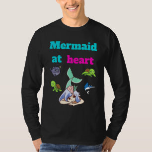 Camiseta Sereia No Mar Do Coração