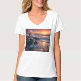 Camiseta Sereia no nascer do sol - O Mar me chama -