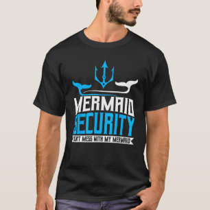 Camiseta Sereia Pai Merdad Pai Papa Merman Aniversário