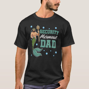 Camiseta Sereia Pai Segurança Tridente Sereia Merman Pai