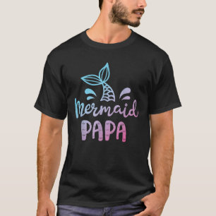 Camiseta Sereia Papa Funny Merman Pai Family Matchin