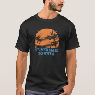 Camiseta Sereia Para Natação Praia Nadadora Nadador Oceano 