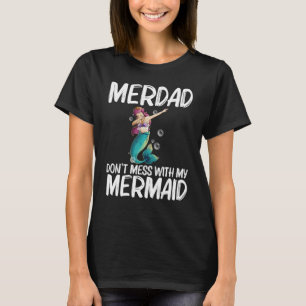 Camiseta Sereia Para Pai Pai Homem Peixe Mar Criatura