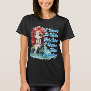 Camiseta Sereia Pequena Reversa Chibi Nostálgica Do