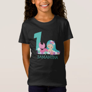 Camiseta Sereia primeiro aniversario Marina - Do mar