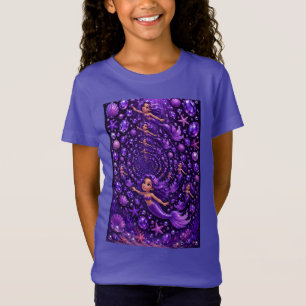 Camiseta Sereia Roxa Joia Espiral Arte Fantasia