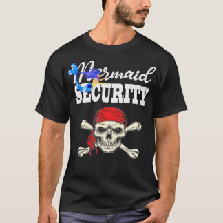 Camiseta Sereia Segurança Pirata Meninos Pirata Sereias