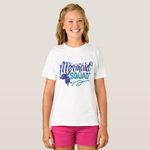 Camiseta Sereia - "Sereia Esquadra" - Teal Faux Glitter