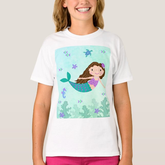 Camiseta Sereia Sob O Mar (Frente)