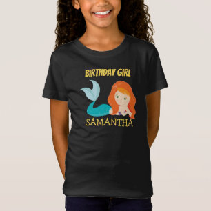 Camiseta Sereia, T-Shirt, aniversário amarelo