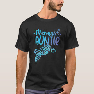 Camiseta Sereia Tia Engraçada Família Correspondente à Noit