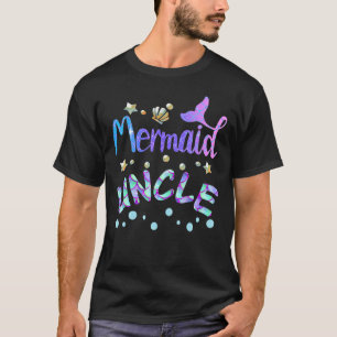Camiseta Sereia Tio Engraçado Sereia Correspondente Festa d