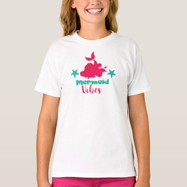 Camiseta Sereia Vibes, Sereia Tail, Sereia Silhouette (Frente)