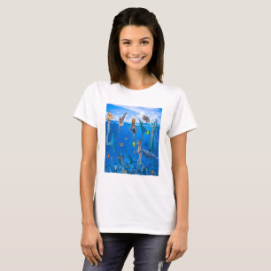 Camiseta Sereias com golfinhos