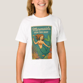 Camiseta Sereias Dominam Este Recife Coral Retro Vida Marin