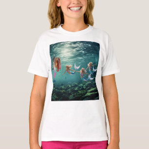 Camiseta Sereias se divertindo.