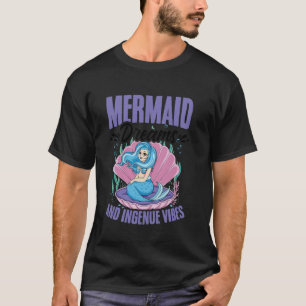Camiseta Sereias Sonhos e Vibrações Ingênuas Citação Divert