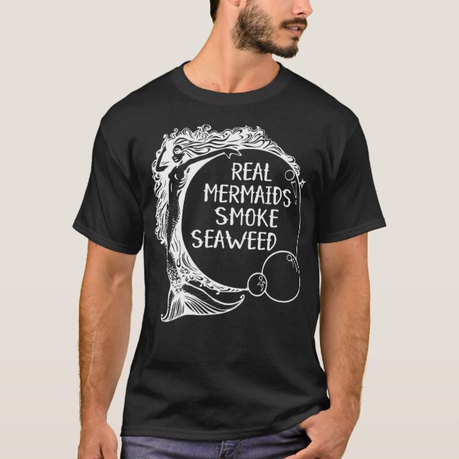 Camiseta Sereias Verdadeiras Agulhas De Algas Adultos Pote  (Frente)