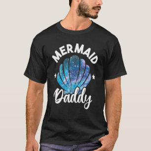 Camiseta Sereid Pai Sashell Family Smermaid Squad Birthd
