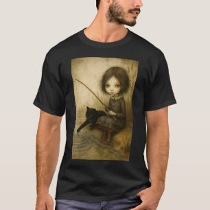 Camiseta Serena e Seu Gato: Um Dia Tranquilo pelo P Enfeiti