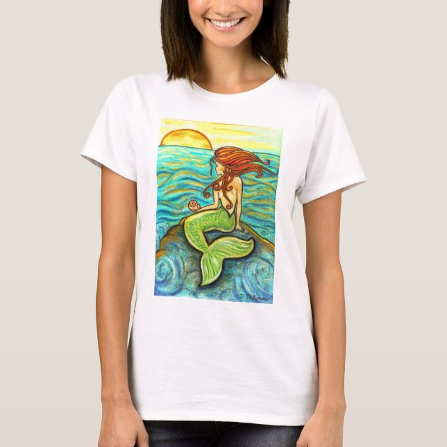 Camiseta "Serena sereia pelo mar" (Frente)