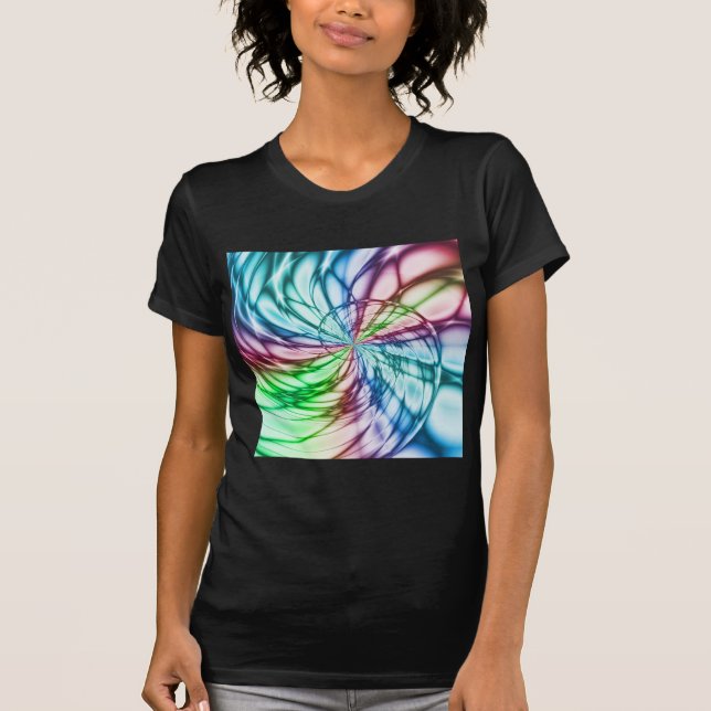 Camiseta Serendipidade | Arte Fractal Multicolor (Frente)