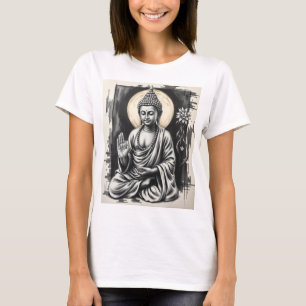 Camiseta Serene Buda - Arte Carvical da Paz e do Tranquilo