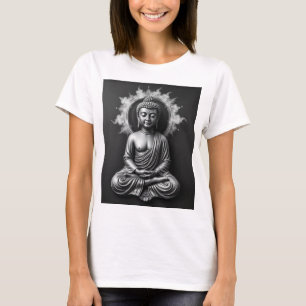Camiseta Serene Buddha - Arte Carvical da Paz e da Tranquil