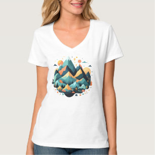 Camiseta Serene Landscape Calm Tranquil Nature Mounts