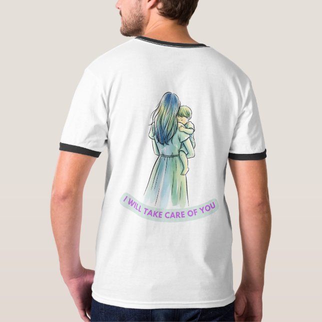 Camiseta Serene Madre e Criança Abraça T-Shirt (Verso)