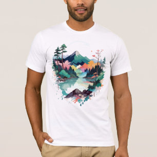 Camiseta Serene Paisagem Calma Natureza Tranquila Fora da A