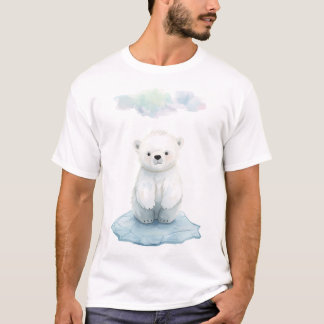 Camiseta Serene Polar Bear on Cracked Ice Floe