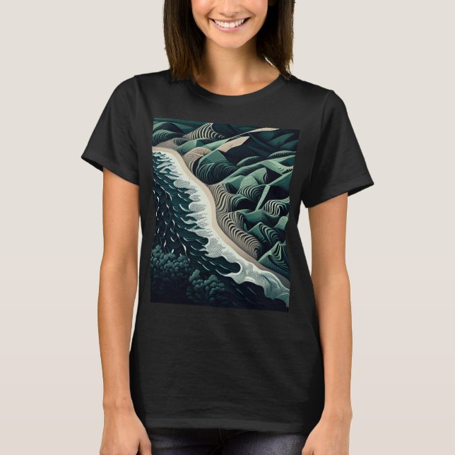 Camiseta Serene Shores (Frente)