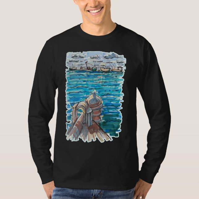 Camiseta Serene Waterscape em San Juan de Ulua, Veracruz (Frente)