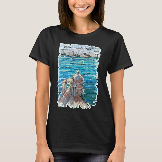 Camiseta Serene Waterscape em San Juan de Ulua, Veracruz (Frente)