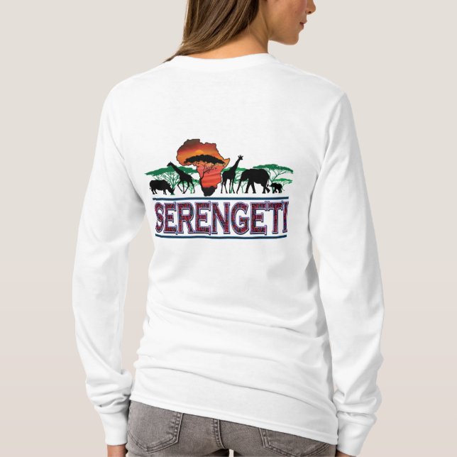 Camiseta Serengeti com girafa (Verso)